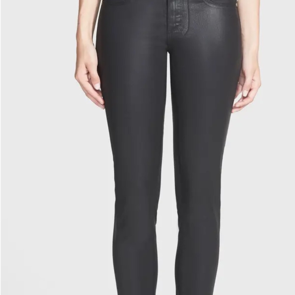 Paige Coated Black Denim Jeans